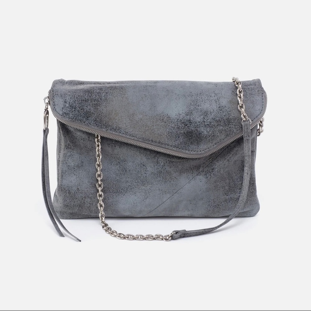 HOBO JESSA SHOULDER BAG-BUFFED LEATHER GREY - NWT!